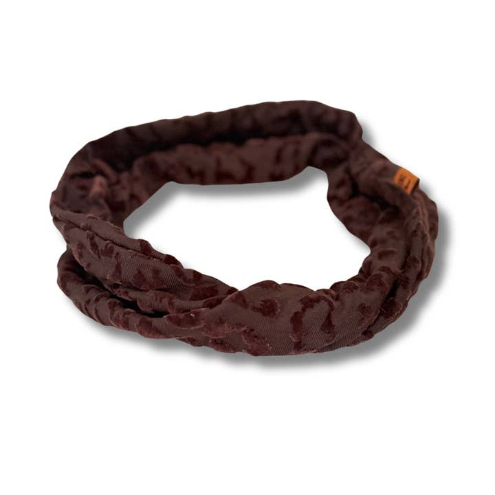 Bandeau Twist "Chocolat Marron" pour la vente par Hairjewelz by Elle