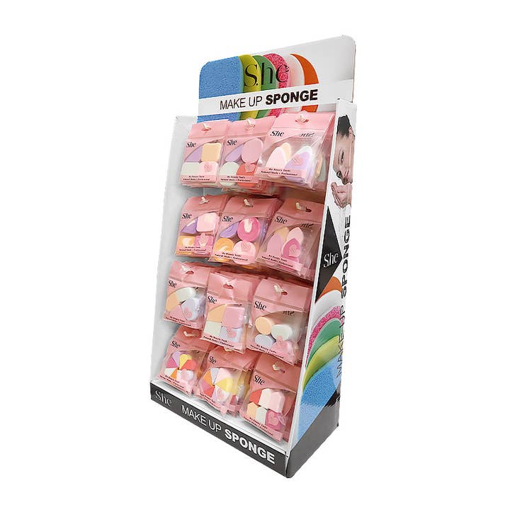 PINEAPPLE Beauty - Wholesale Makeup Sponge/Blender - Makeup She SMS100 Makeup Sponge Display - 144 pcs1