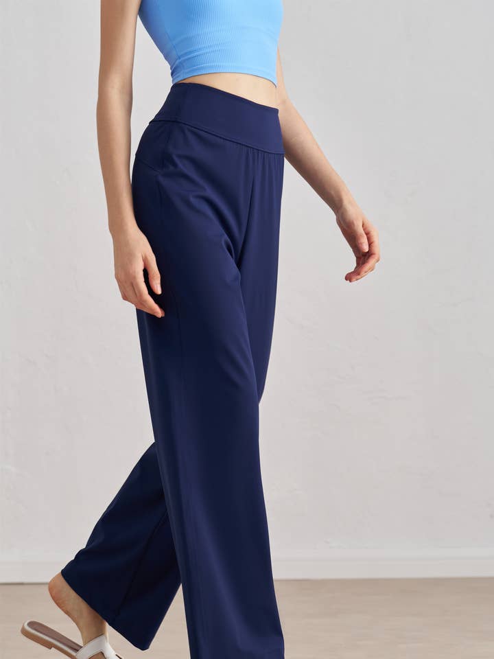 91thelabel - Wholesale Athletic Pants - Women's - Kaida High Waist Wide Leg Active Lounge Yoga Pants