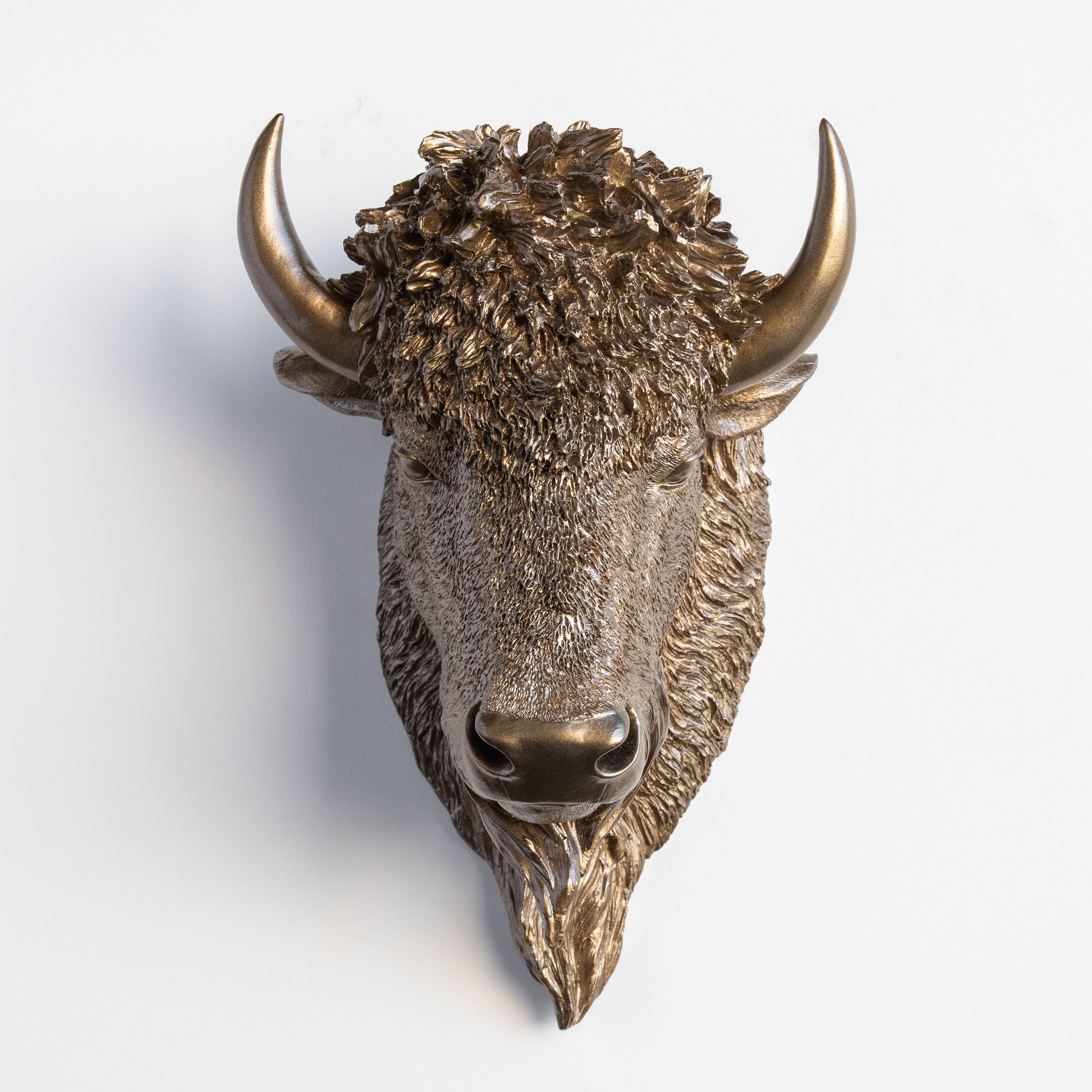 Near and Deer - Wholesale Wall Accent - Faux Bison Wall Mount6
