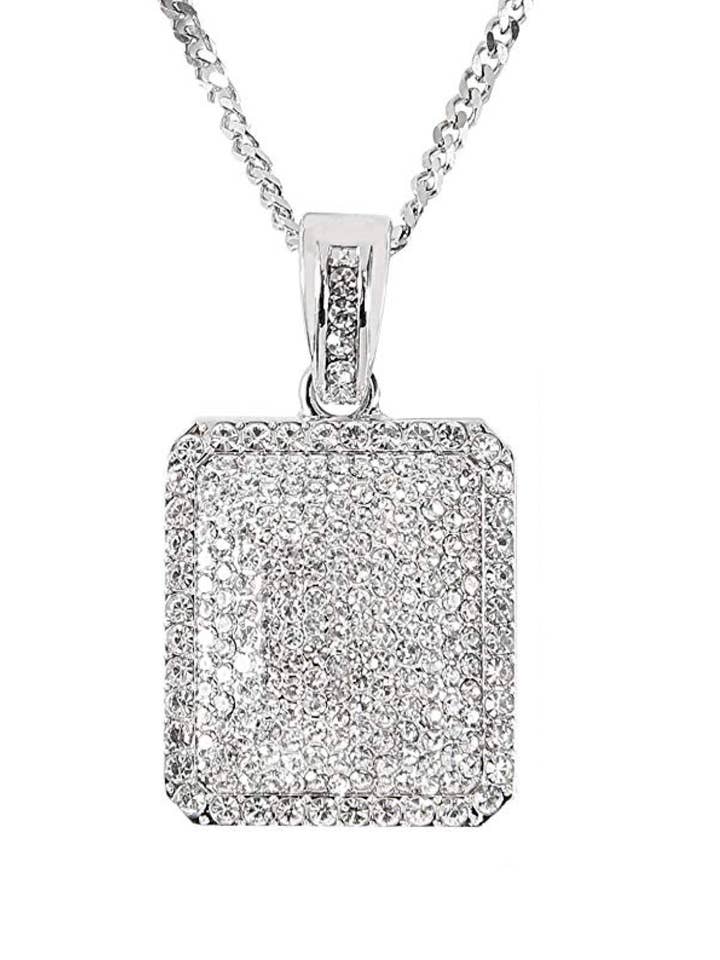 Collier Cz Tag en argent pour la vente par Stephen Oliver
