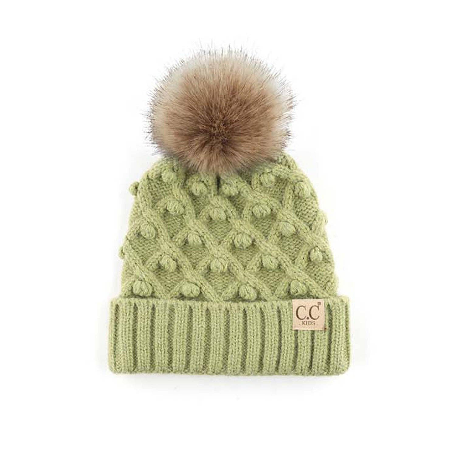 Truly Contagious - Wholesale Beanie - Kids - CC Kids Crafted Pom Detail Beanie ( KIDS-3836 )11