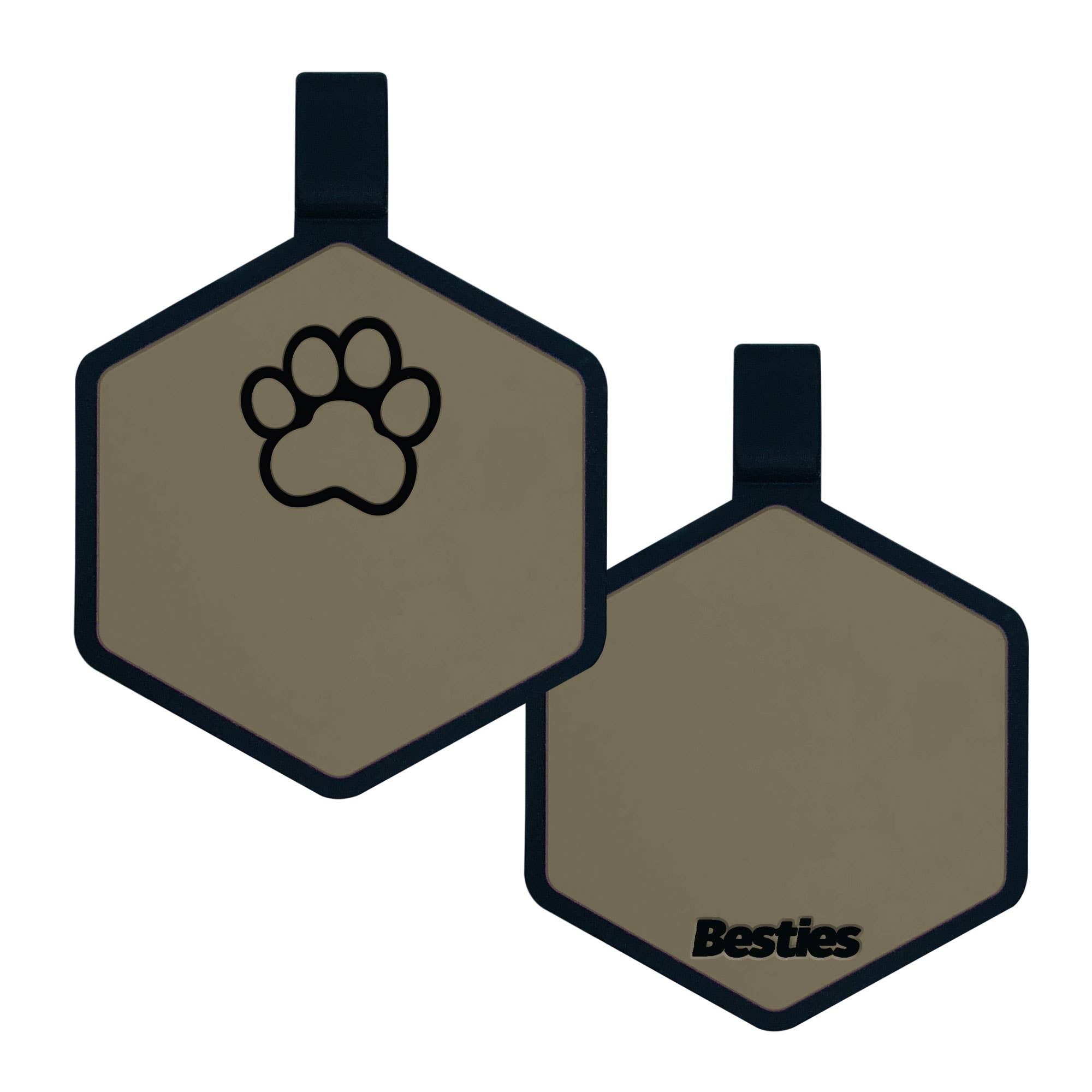 Besties Pets - Wholesale Pet Identification Tag - Dog - Paw Silicone Dog ID Tag12