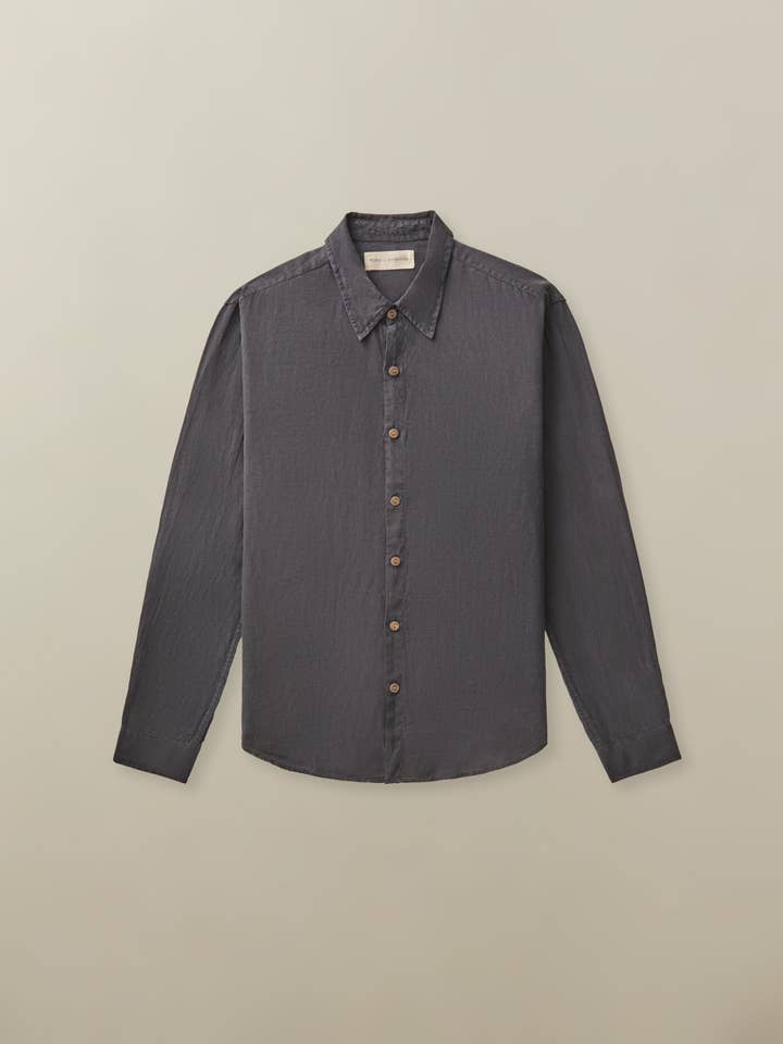 Men's Accord Shirt in Garment Dyed Linen for wholesale by Road to Nowhere Clothing
