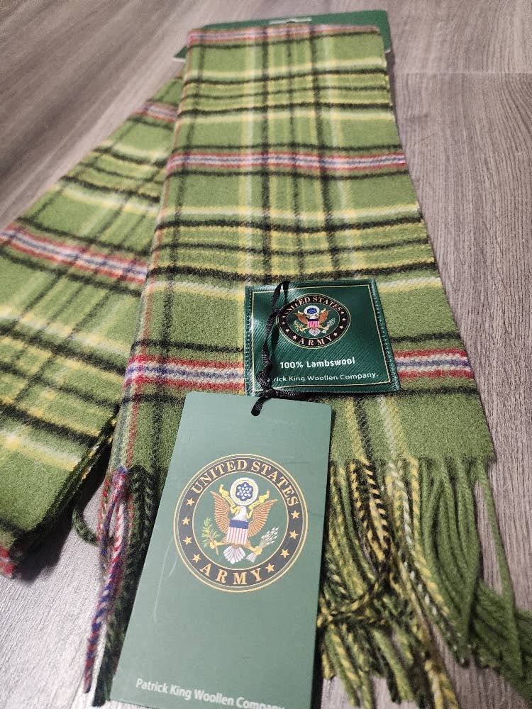 Patrick King Woollen Company - Vendita all'ingrosso Sciarpa - Uomo - Sciarpa in lana d'agnello con emblema dell'esercito americano3