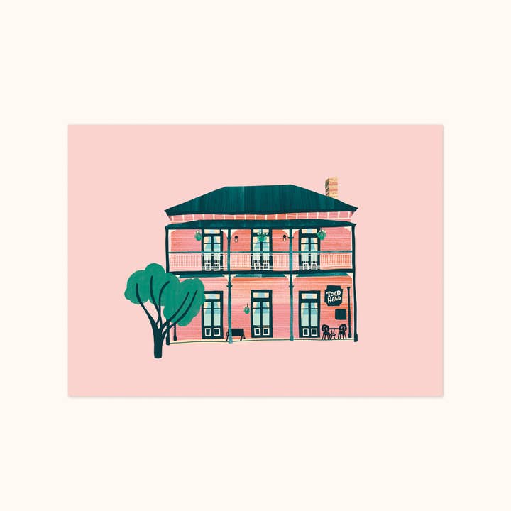 Nat Carroll - Wholesale Postcard - Toad Hall Pambula — Vintage Style Australian Postcard1