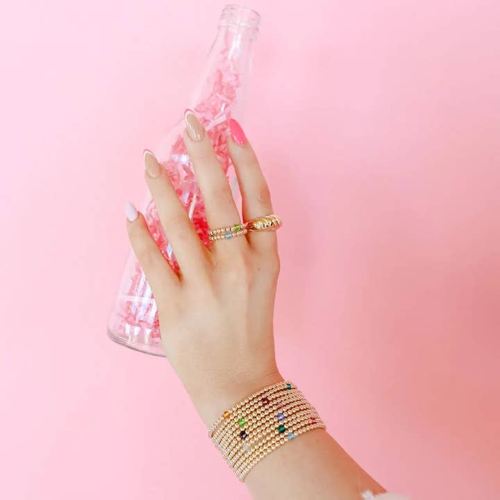 Beaded Blondes - Wholesale Beaded Bracelet - December Zircon Birthstone Bracelet1