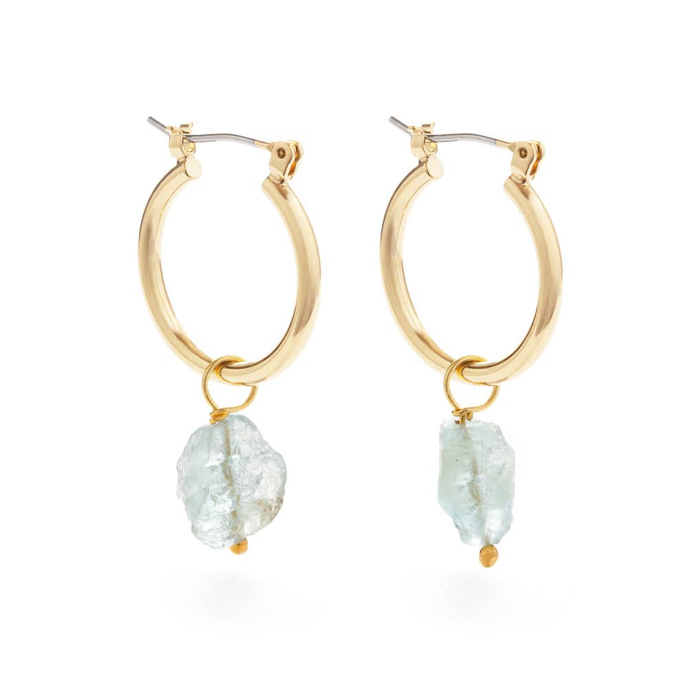 Quartz nugget earrings boho gypsy jewelry gemstone gold filled earrings gift
