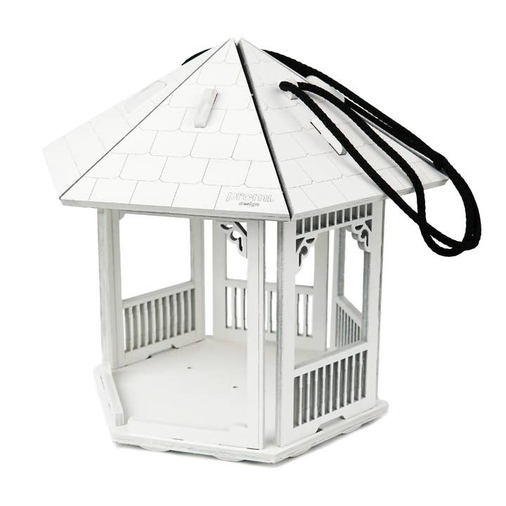 Vogelvoederhuis in vorm van een wit prieel voor wholesale door PromiDesign