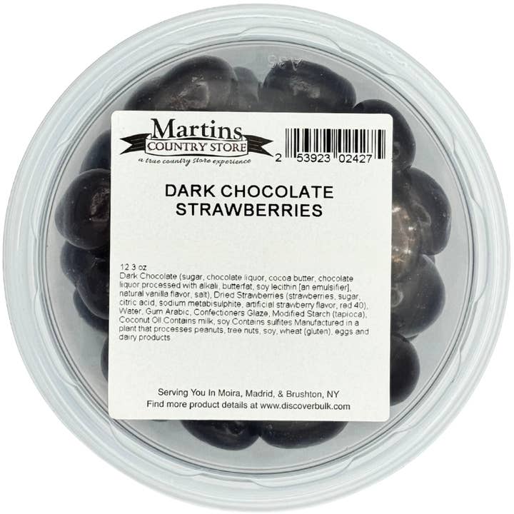 Martin's Country Store LLC - Wholesale Chocolate - DARK CHOCOLATE STRAWBERRIES 6.4oz3
