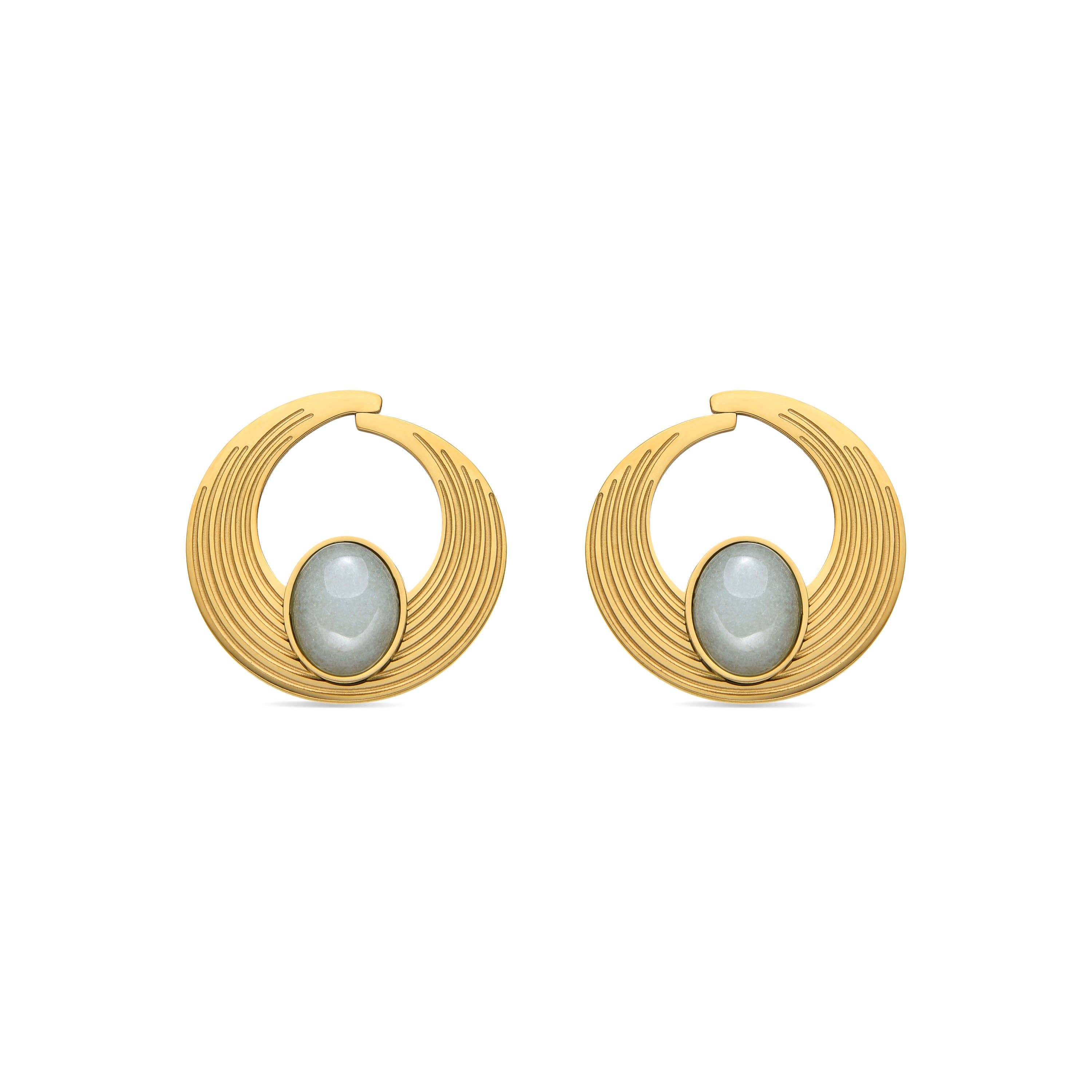 Luxenter - Vendita all'ingrosso Orecchini pendenti - Orecchini con Amazonite finitura oro 18k - Halays