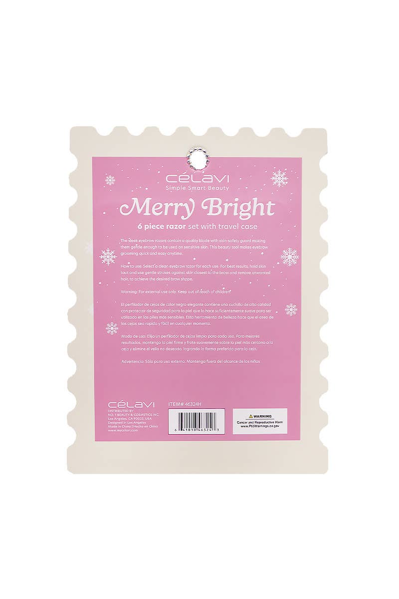 PINEAPPLE Beauty – wholesale Rakhyvel – Celavi 46324H Merry Bright 6-delars rakset med resefodral - 123