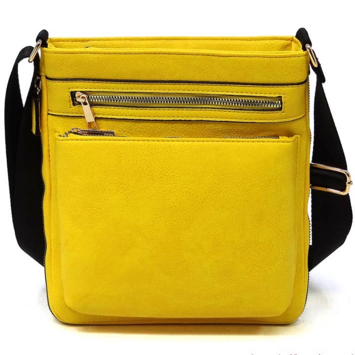 MiMi Wholesale - Wholesale Crossbody Bag - Women's - AD1238 Front Zippered Crossbody Bag