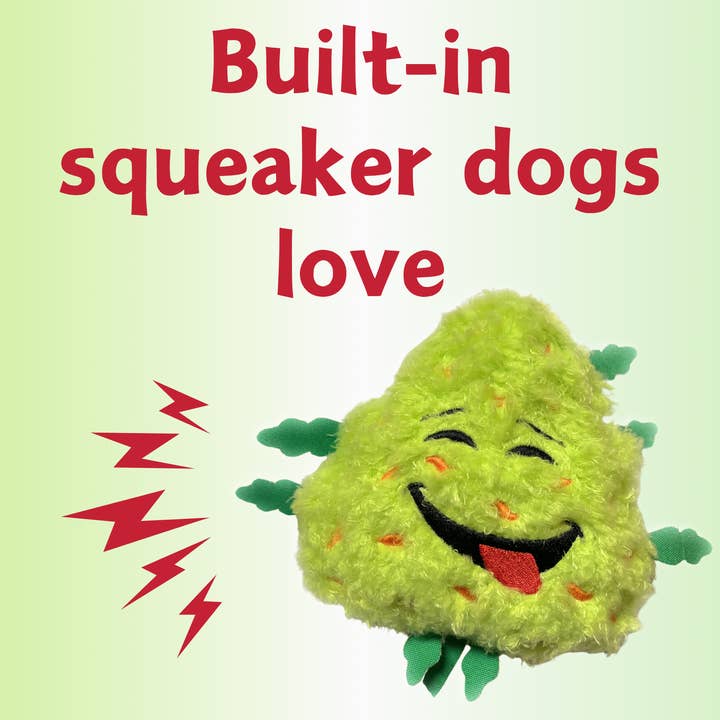 PAW:20 - Wholesale Pet Plush Toy - Dog - My Name is Bud the Weed Nug | Funny Plush Parody Dog Toy