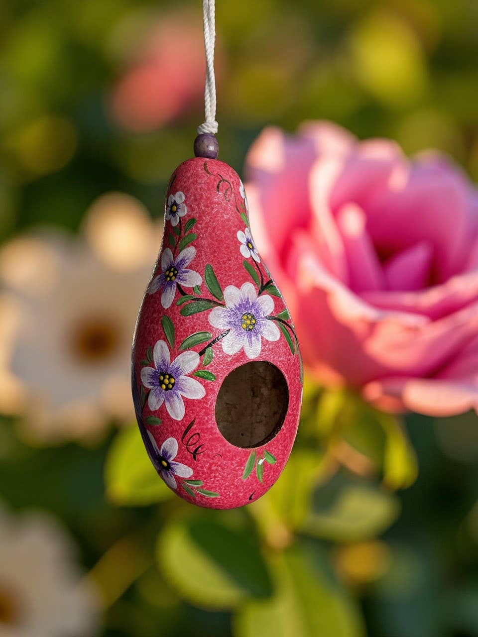 Sanyork Fair Trade – Großhandel Vogelhäuser – Handbemaltes Vogelhaus Kolibri Outdoor Garten Terrasse Deko6