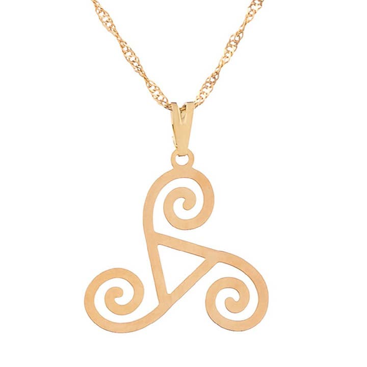 Moonlistic - Vendita all'ingrosso Collana con ciondolo/pendaglio - Collana a spirale celtica (oro)