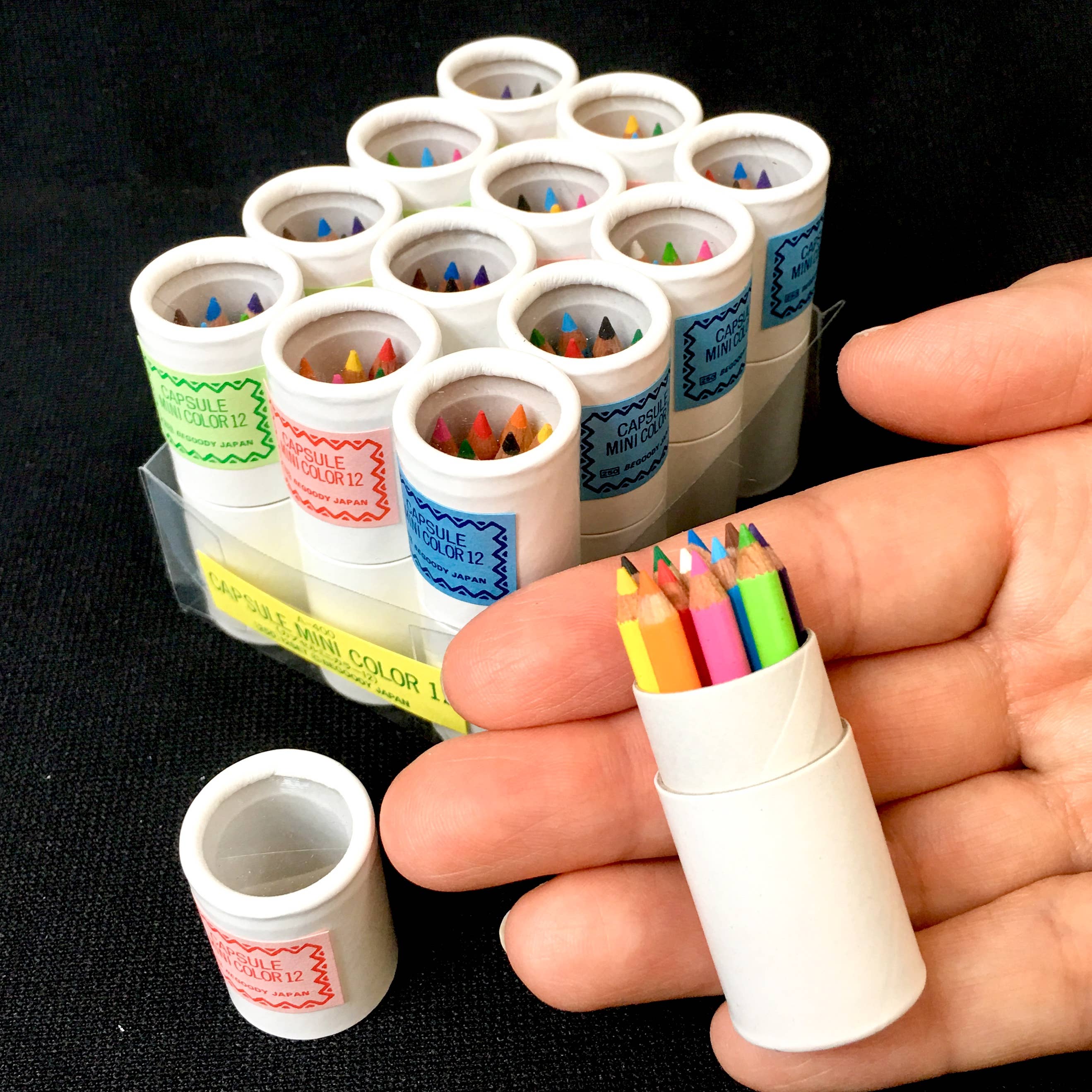 BCmini - Wholesale Colored Pencil - 21602 12 sets of 12 mini pencils in mini paper tube-1242