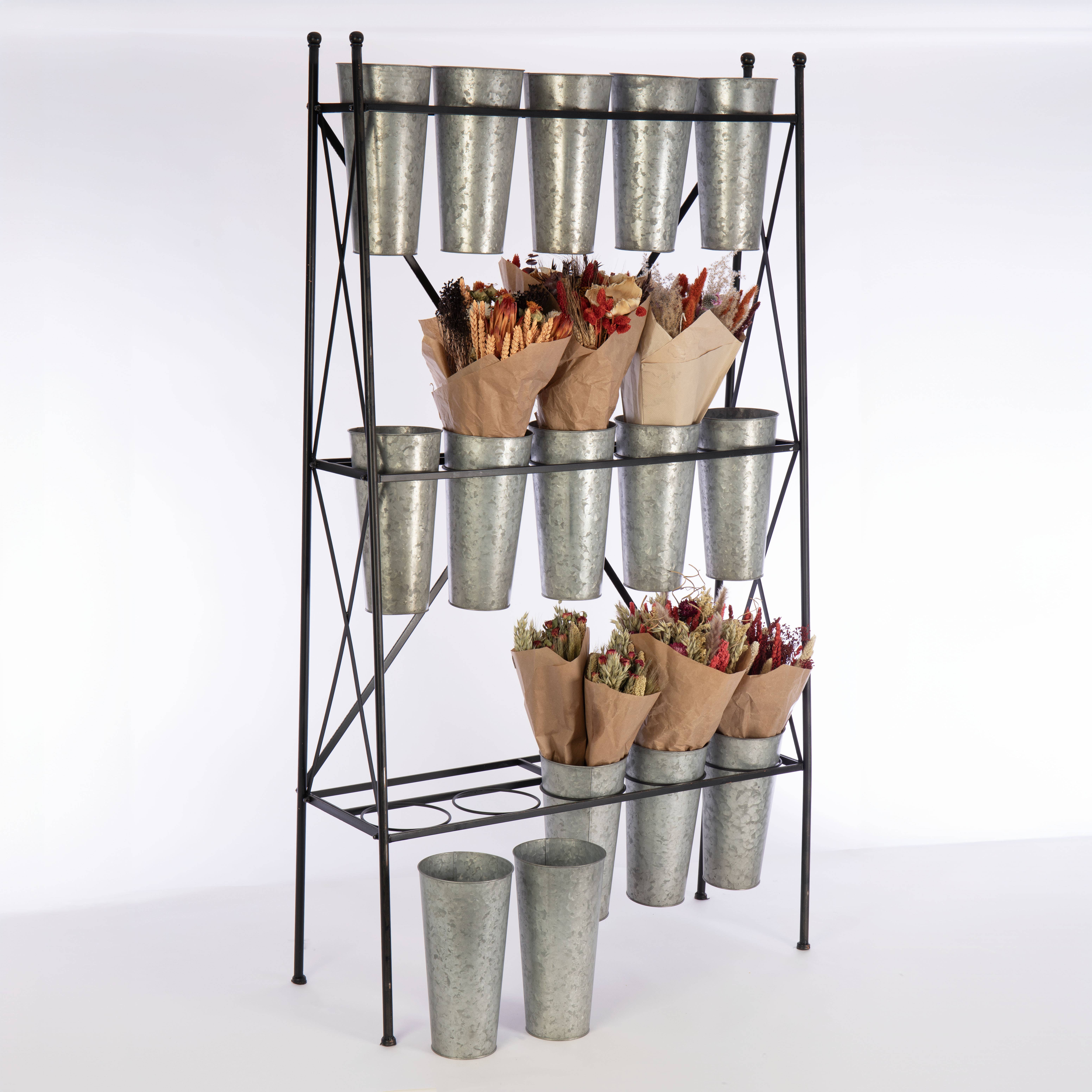 Willow Group - Wholesale Retailer Display - Kids & Baby - Knock Down Floral Metal Display with Buckets1