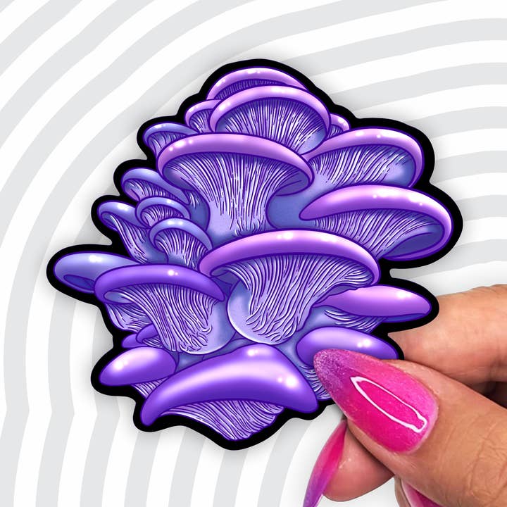 Oyster Mushroom 3" Sticker for wholesale by AK Project Unicorn