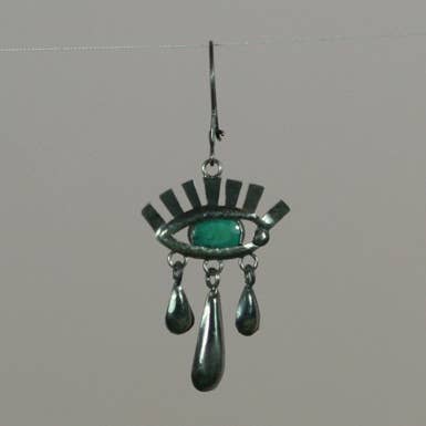 Sterling/Turquoise Lloranda Earrings for wholesale by Moosepablos, Inc.