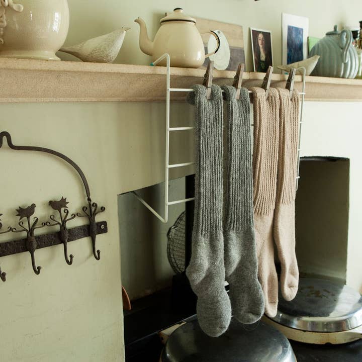 Samantha Holmes Alpaca Clothing and Gifts – Großhandel Socken – Damen – Damen Super Lange Alpaka Grobstrick-Rippensocken UK 4-8 US 6-5-1012