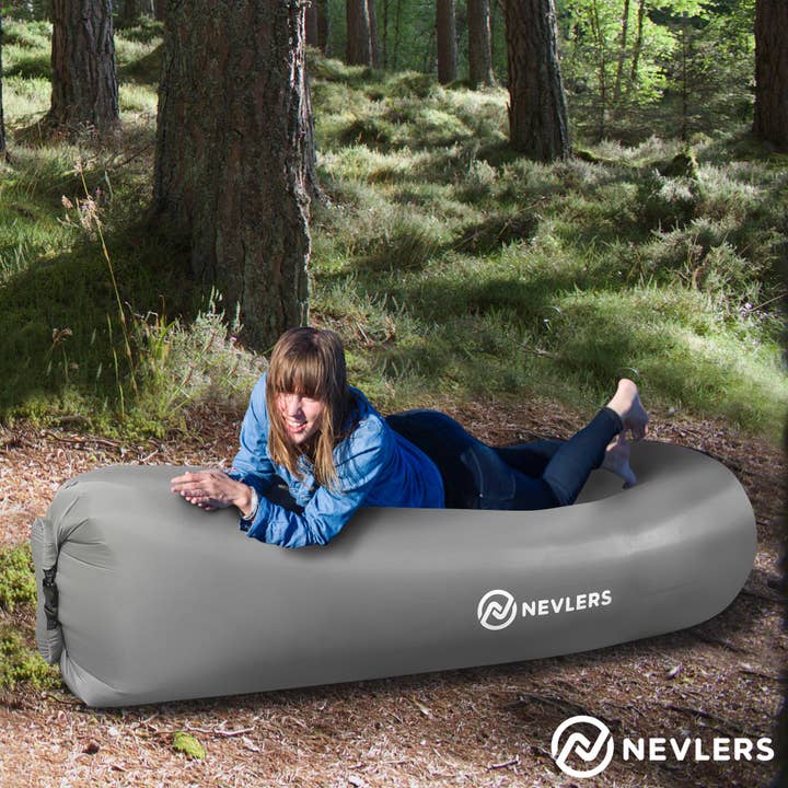 Nevlers - Wholesale Inflatables - Nevlers 2 Pack Inflatable Lounger - Blue and Gray