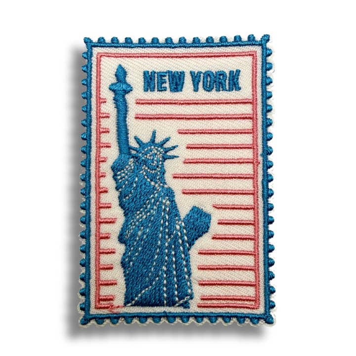 Patch de timbre de la Statue de la Liberté | Design vintage | Unique et cool pour la vente par Fusion Artsy