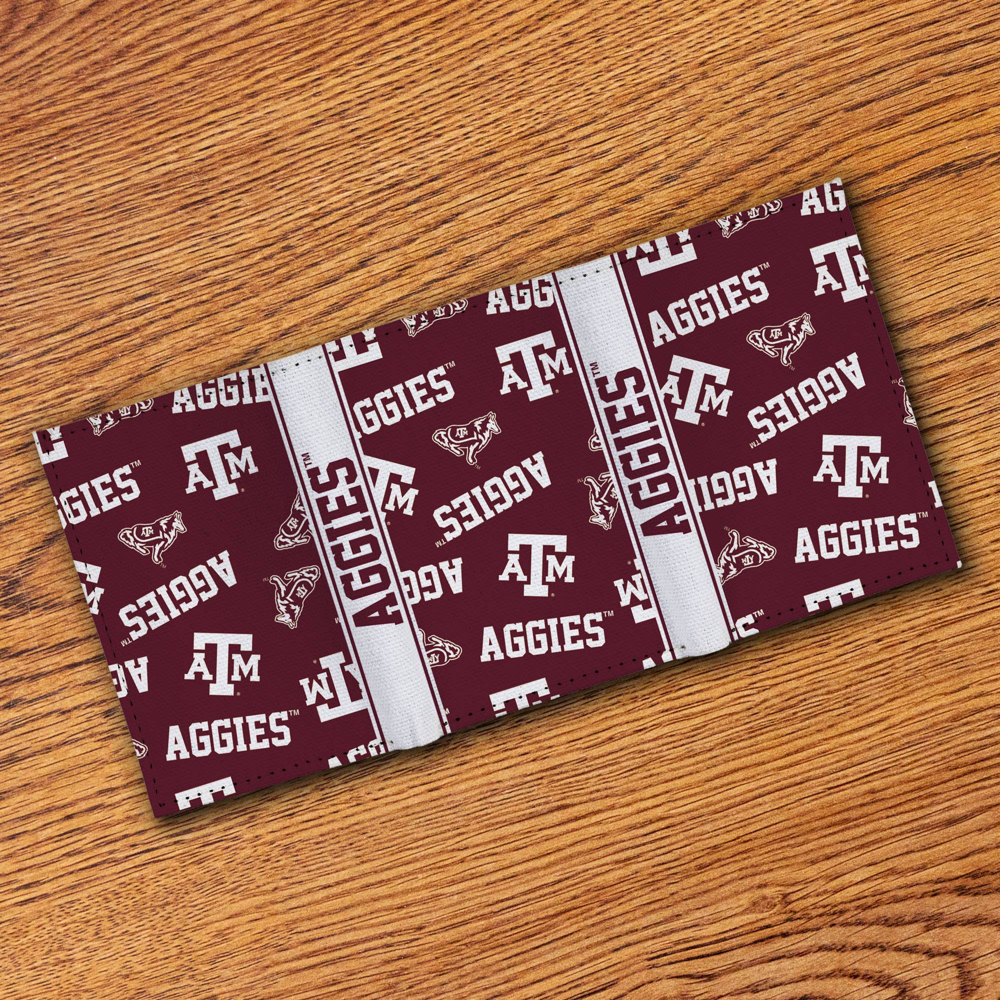 Rico Industries - Vente Portefeuille – unisexe - Portefeuille trifold en toile NCAA Texas A&M Aggies2