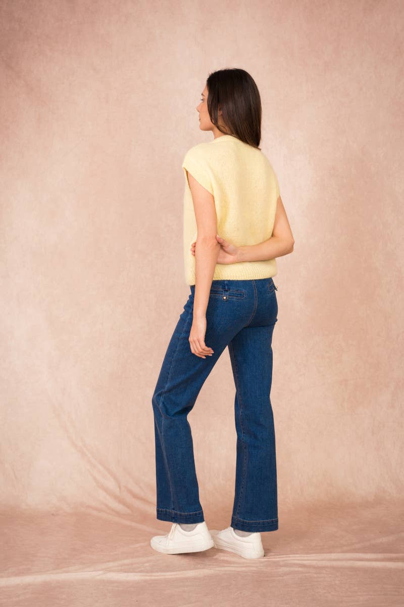 Calie Paris - Vendita all'ingrosso Maglione tricot - Donna - Gilet Senza Maniche con Zip – Misto Mohair13