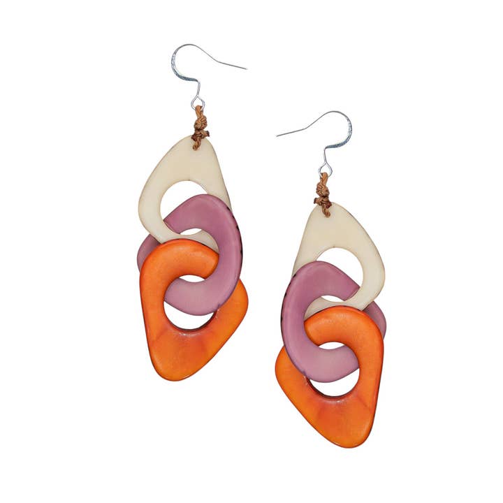 Organic Tagua Jewelry - Wholesale Dangle Earrings - Vero Earrings28