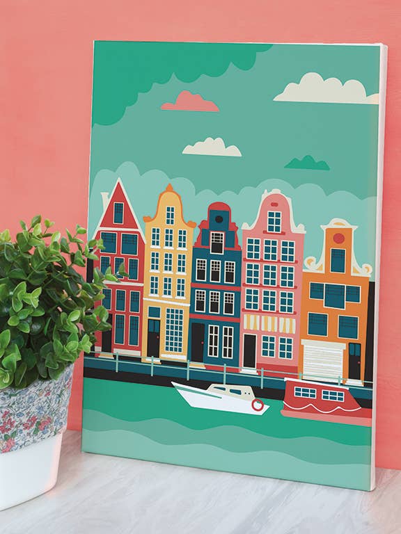 PAINT BY NUMBER 20 x 30 - AMSTERDAM for wholesale by Graine Créative