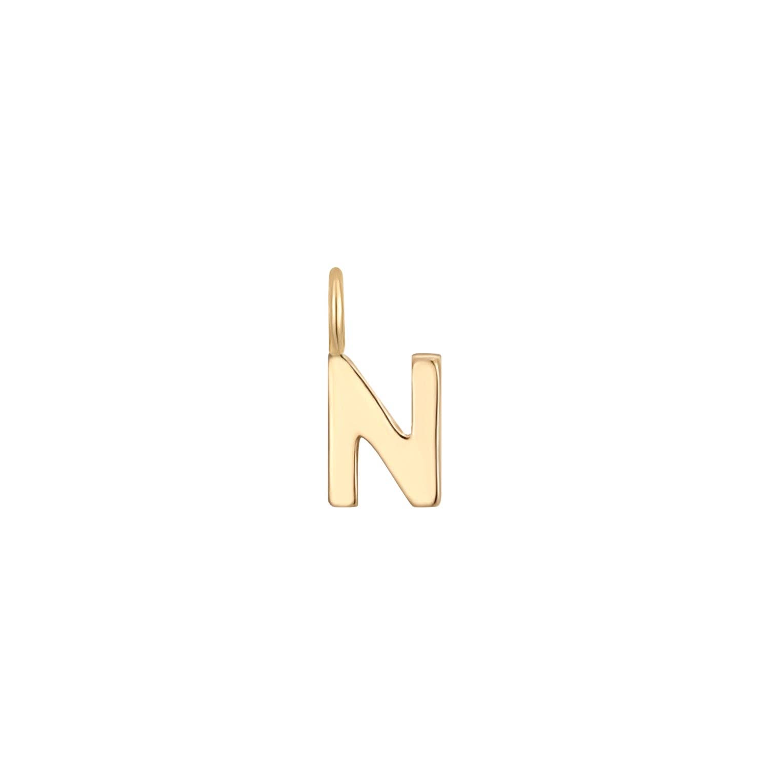 WJW - Wholesale Individual Charm/Pendant - Permanent Jewelry 14K Solid Gold Initial Charms13