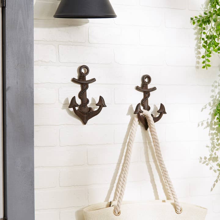Zingz Home - Wholesale Wall Hook - Anchor With Rope Wall Hook Set of 2