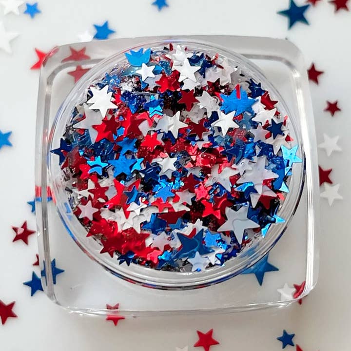 Nola Glitter Goddess - Wholesale Body Glitter/Shimmer - 4th of July America USA Star Fourth Face and Body Glitter0
