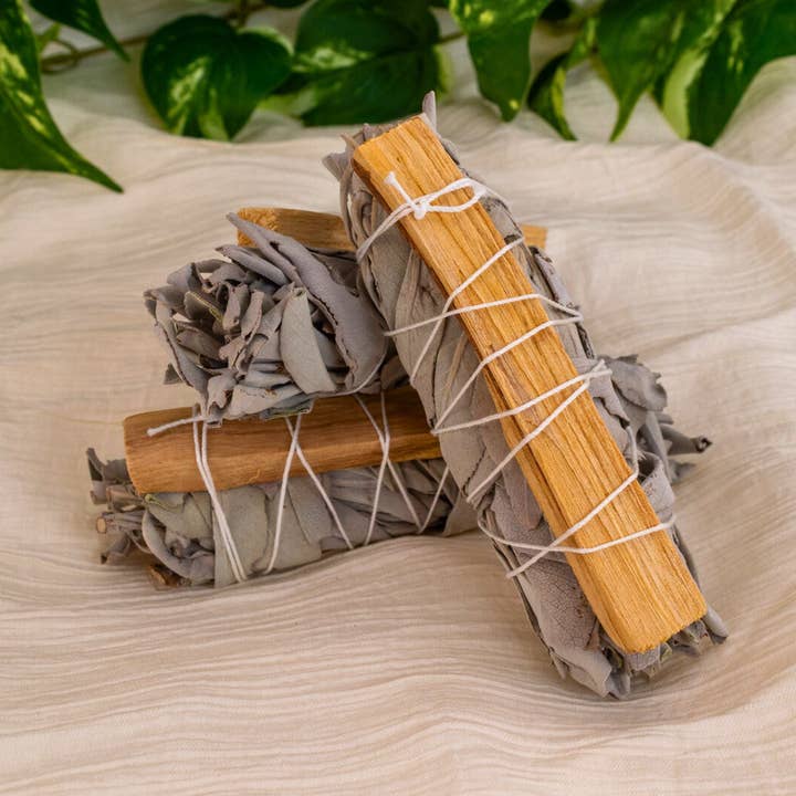 White Sage with Palo Santo Smudge Stick. for wholesale by Down To Earth