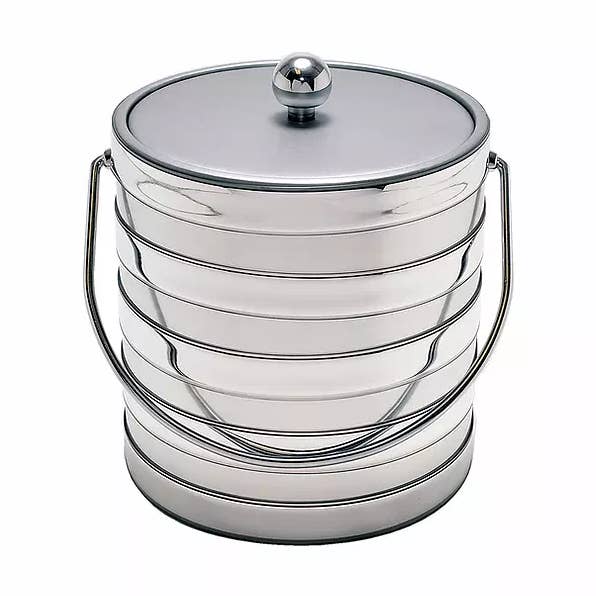 Silver Barrel 3 Qt. Ice Bucket for wholesale by MR. ICE BUCKET, LLC.