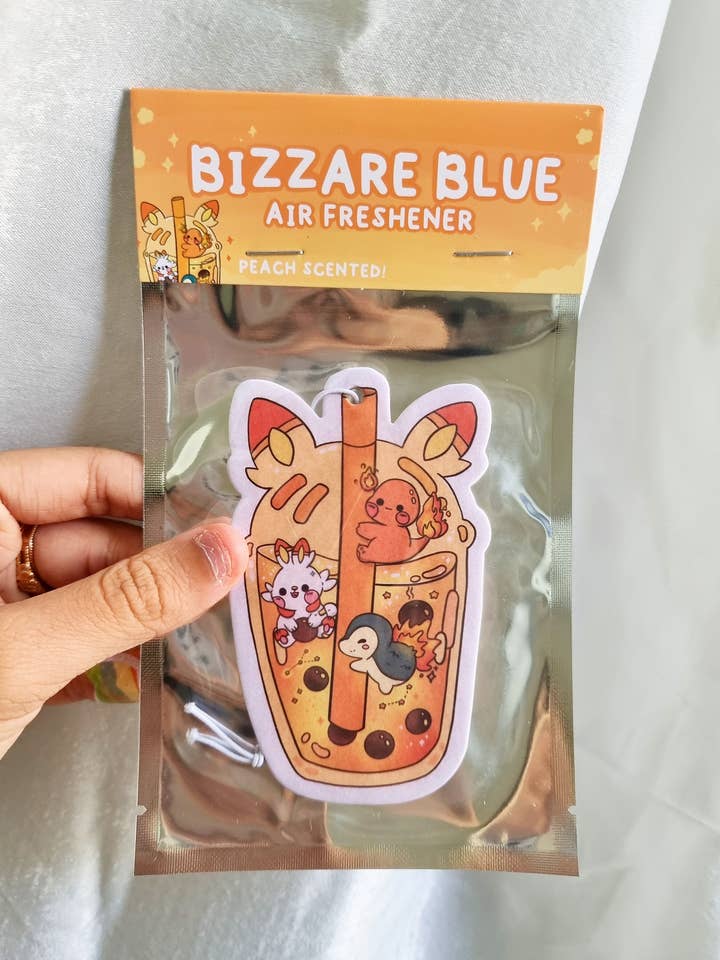 Car Air Freshener: Fire Starter Pokemon Bubble Tea for wholesale by Bizzare Blue