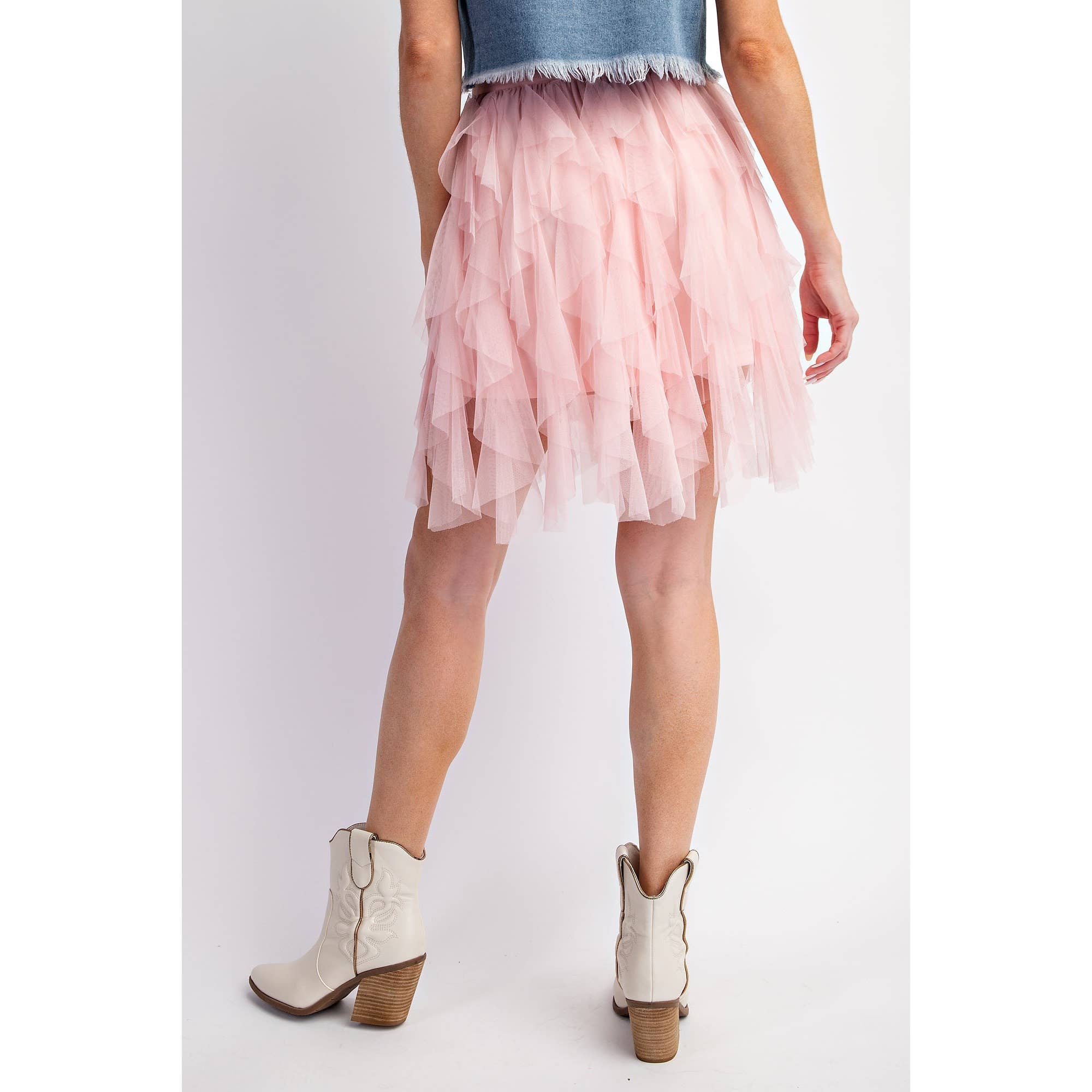 Sweet Generis - Wholesale Skirt - Women's - CASCADING TULLE MESH LAYERED MINI SKIRT7