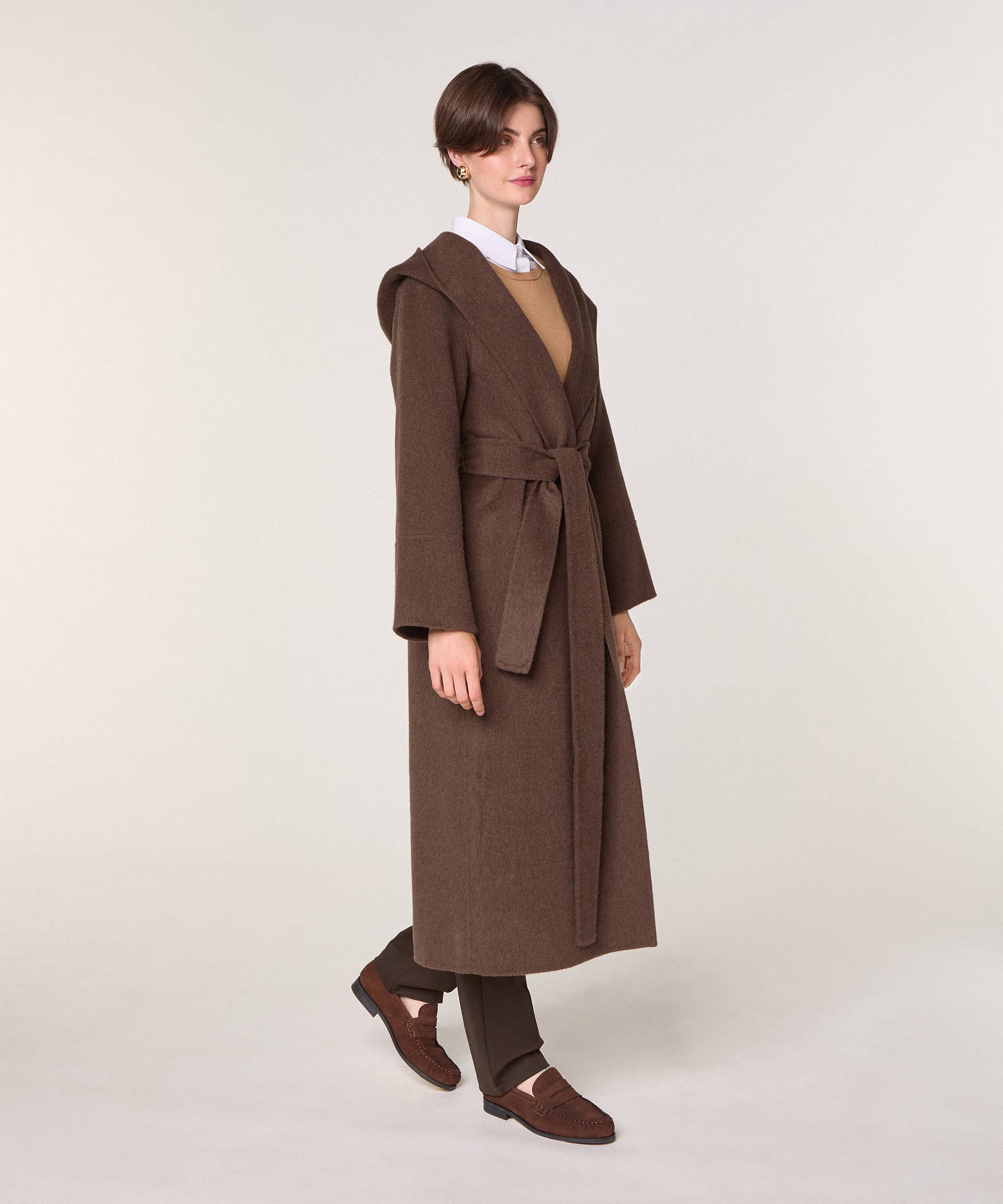 Rodier - Vendita all'ingrosso Cappotto - Donna - Cappotto con cappuccio in lana0