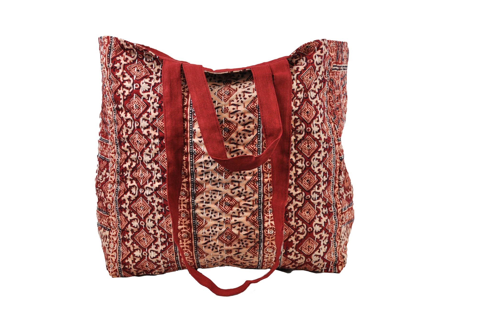 Zumki - Wholesale Tote Bag - Women's - Reversible Kantha Cotton Shopping Shoulder Tote Bag2