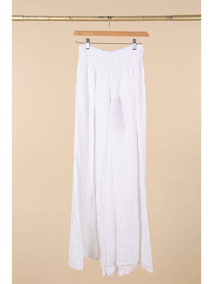 la maison des fibres naturelles - Wholesale Pants - Women's - Flared linen trousers 66031 100%LINEN