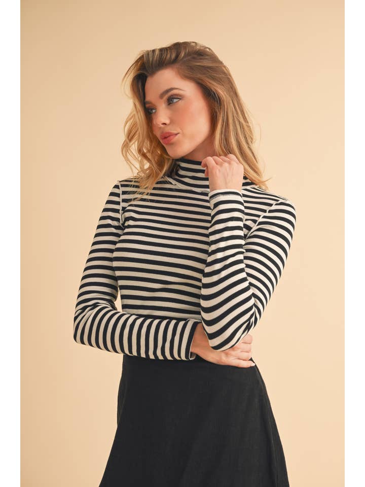 AEMI + CO - Wholesale Knit Top - Women's - 8448FN Tarah Mock Neck Top13