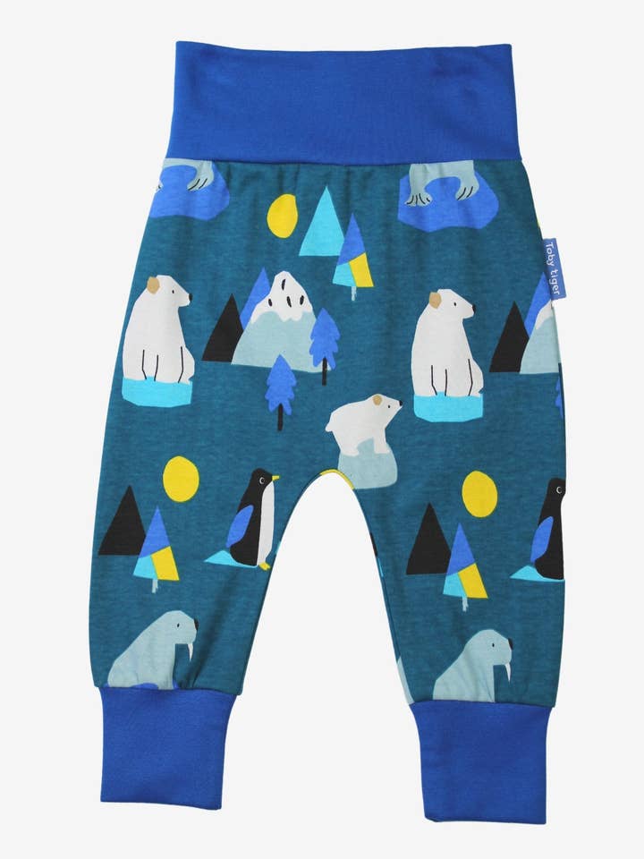 Pantalon bouffant pour bébé en coton bio avec imprimé Arctique pour la vente par Toby Tiger GmbH