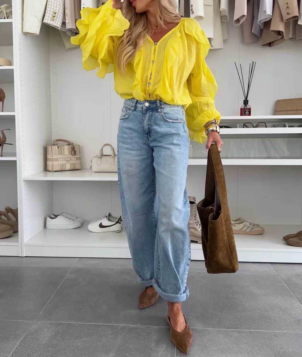 ESTEE BROWN - Wholesale Jeans - Women's - High Waist Balloon Cut Jeans – Stretch4