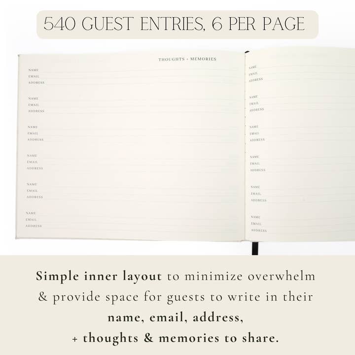Fresh Wind Familia - Wholesale Guest Book - Modern Funeral Guest Book In Loving Memory Memorial Gifts