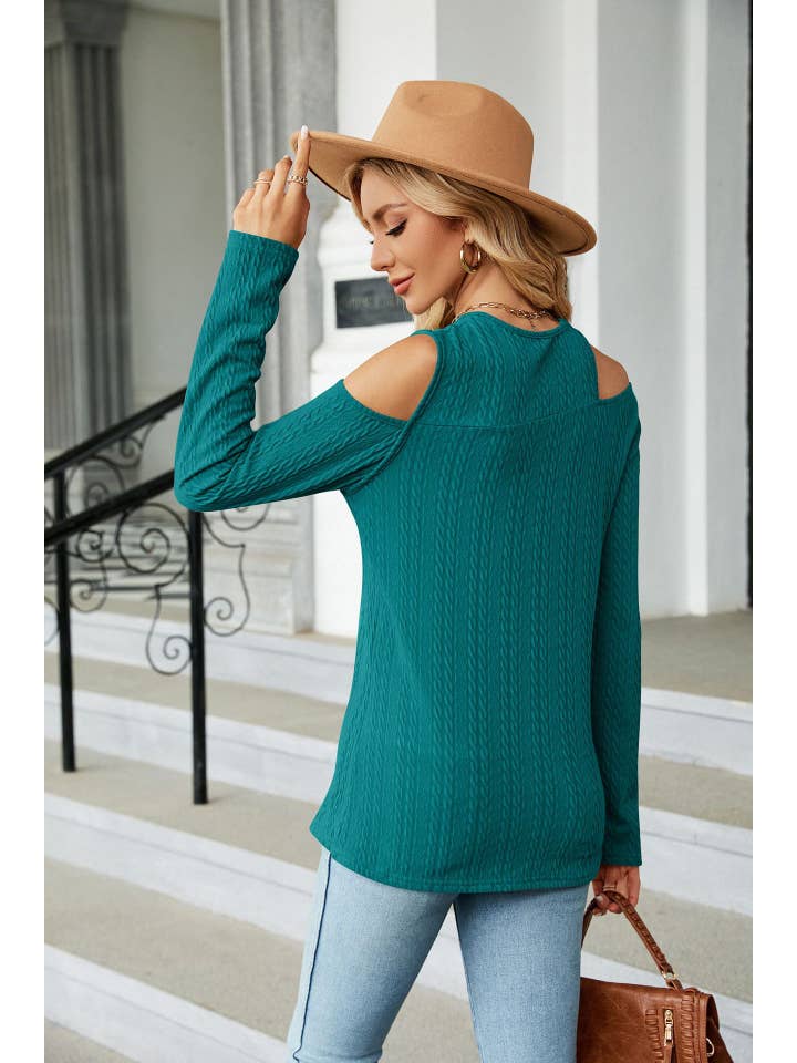 YNIQUE – wholesale Knit top – Women's – Women V-Neck Strapless Loose Long Sleeve T-Shirt11