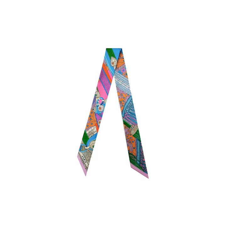 Multi Colored Scarf Necklace ~ Pick your Charm for wholesale by Deep South Originals Inc.