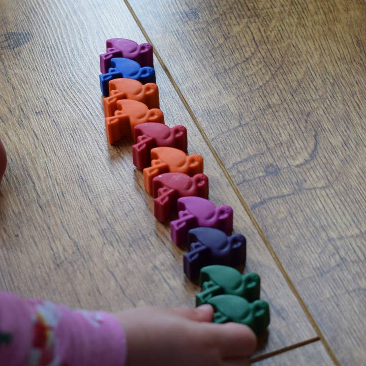 Small Flamingo Crayons Pack of 10 for wholesale by BeeCrayative Crayons