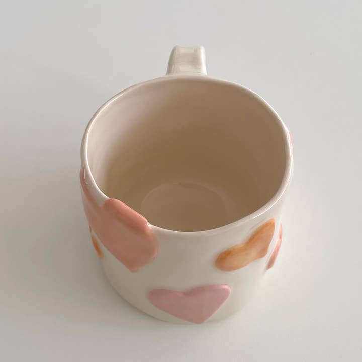Pipa and Happy - Wholesale Coffee Mug - BAE Mug – Handmade Ceramic Heart Cup (350 ml)1