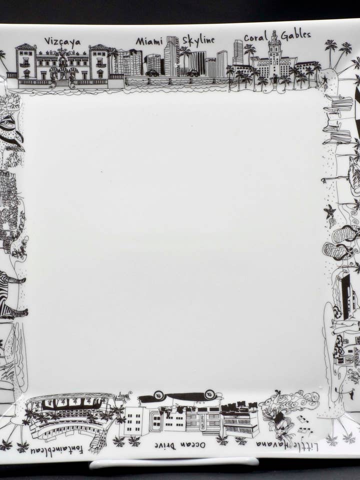 Große quadratische Servierplatte in Miami für den Großhandel von The Dish